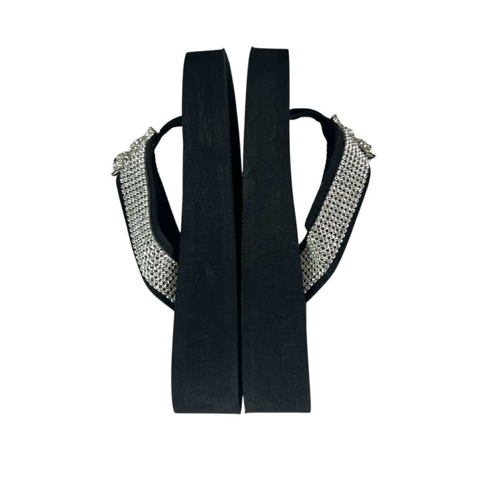 KRISTEN'S KLOSET Cat Lovers Rhinestone Slip On Wedge Flip Flop Sandals - Picture 6 of 10